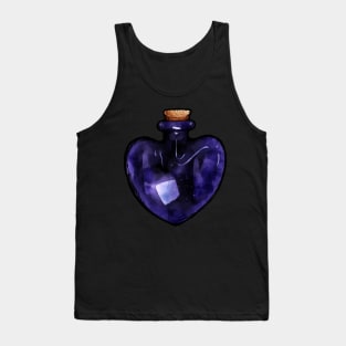 Purple heart shaped glass spell jar sticker Tank Top